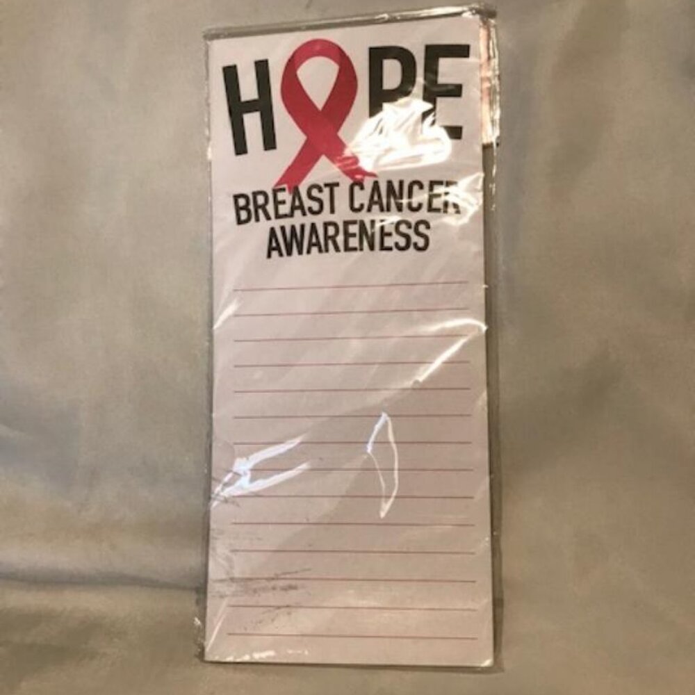 Breast Cancer Awareness pads for memos shopping notes and lists Set of 2 (Two)